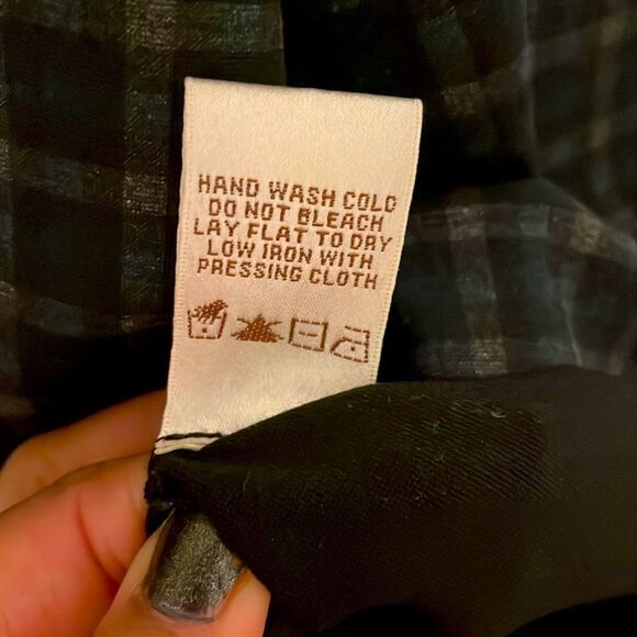 MAX Studio Tartan Plain 3/4 Sleeve Top, Size Small - Picture 16 of 16